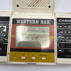 WESTERN BAR CASIO GAME WORKING CG-300 Japan 1984 – Missing Battery Cover – Read