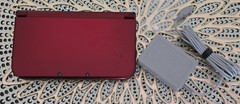 Nintendo “New” 3DS XL Metallic Red Console w/Charger — Tested & Working