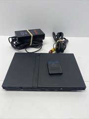 Sony PlayStation 2 Slim Console w/ Power Adapter, AV Cable- Black SCPH-70012