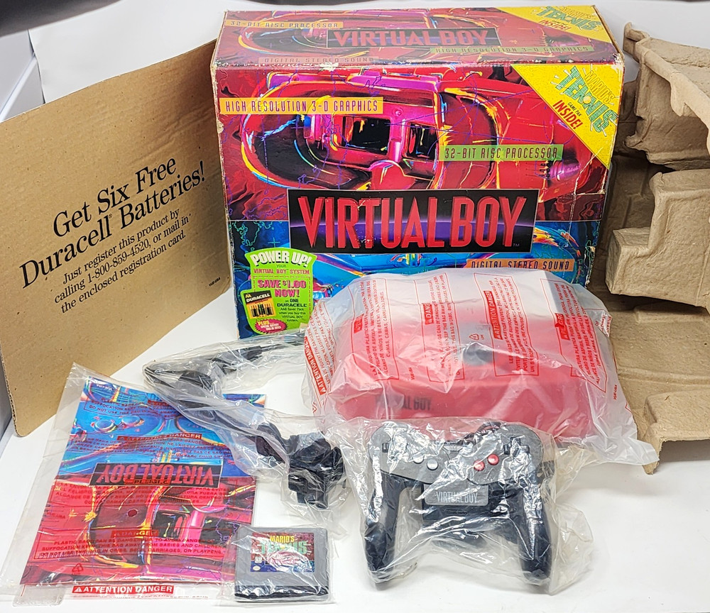 Nintendo Virtual Boy Console Red/Black CIB Complete – TESTED – MATCHING SERIAL
