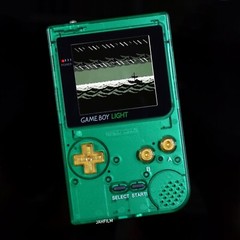Custom Gameboy Pocket – Green & Gold Zelda Theme – IPS LCD – NIntendo