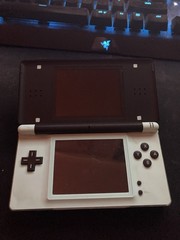 Custom Nintendo DS Lite Handheld Console (black & green/blue)