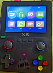 X6 Retro Handheld Game Console 3.5″ Screen Tested AV Out USB-C Open Box