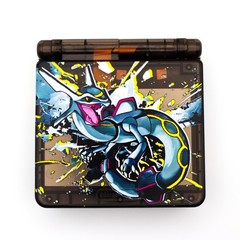 Nintendo Game Boy Advance SP Dark Rayquaza IPS V5 Backlit Screen USB-C Charging