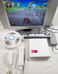 Nintendo Wii System Console Mario Kart Wheel Controller GameCube Compatible 001