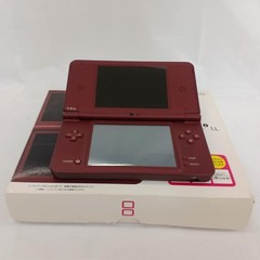 Nintendo DSi LL Wine Red Console Box Set Tested Working Charger Japan NTSC-J