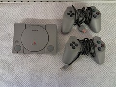 Sony Playstation Classic Model SCPH-1000R 2 Controllers + Cables Tested & Works
