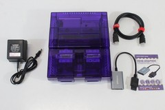 Super Nintendo Clear Purple Console SNES SFC Converted AC S-Video HDMI Adapter 1