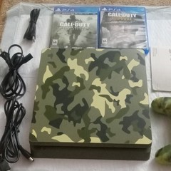 Sony PlayStation 4 Slim Green Camo Console HDMI Bundle w/ Call of Duty Games