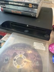 Sony Playstation 3 PS3 Slim CECH-3001A Console 6 Games 2 Controllers GTA COD
