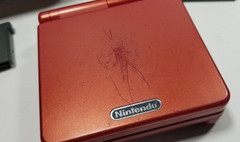 Nintendo GBA SP Gameboy AGS-001 Flame Red w/ Charger, Game, Case – Works Tested