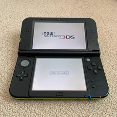 New Nintendo 3DS XL LL lime Black Console Stylus Working Tested Japanese ver