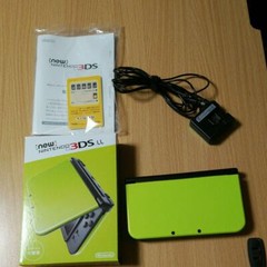 Nintendo 3DS LL XL Console Lime Green Black ver 2016 Japan F/S Used