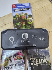Nintendo Switch Lite Gray With Three Games Zelda Smash Bros Minecraft WORKING