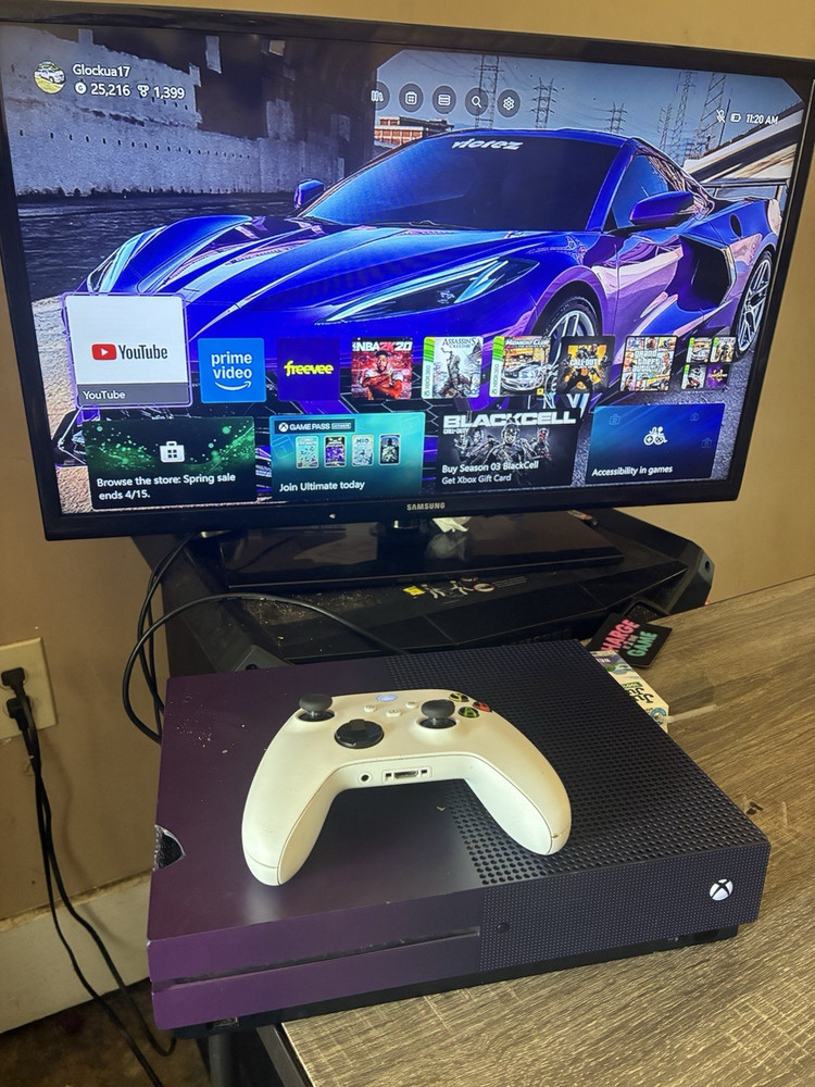 Microsoft Xbox One Purple Console with Controller, Wi-Fi, HDMI, USB-A