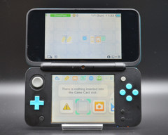 [NEAR MINT] New Nintendo 2DS XL LL Black Turquoise Console Japanese game 001