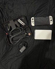 Nintendo Switch (OLED Model) Console White Joy-Con Dockable HDMI Bundle