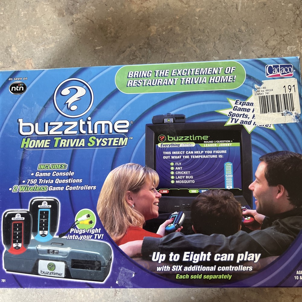 Buzztime Home Trivia System Console & 2 Wireless Controllers