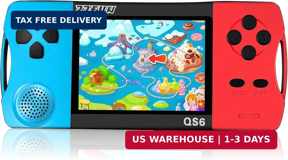 Handheld Game Console for Kids 3.5″ IPS Large Screen Rechargeable,Preloaded 216