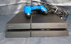 Sony PlayStation 4 500GB Jet Black Console w/BLUE CONTROLLER & CORDS