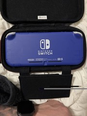 Nintendo Switch Lite Handheld Console Blue Gray with Carrying Case