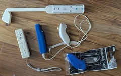 Nintendo Wii Console (Model RVL-001 with GameCube ports) with controllers