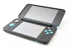 New Nintendo 2DS XL LL Console Turquoise Black w/Box Manual Adapter Tested Japan