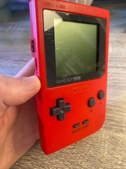 Red Game Boy Pocket Console MGB-001, Tested Works, & Centipede
