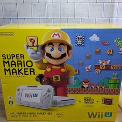 Super Mario Maker Set Nintendo Wii U Box 32GB Game Console White Used w/Software