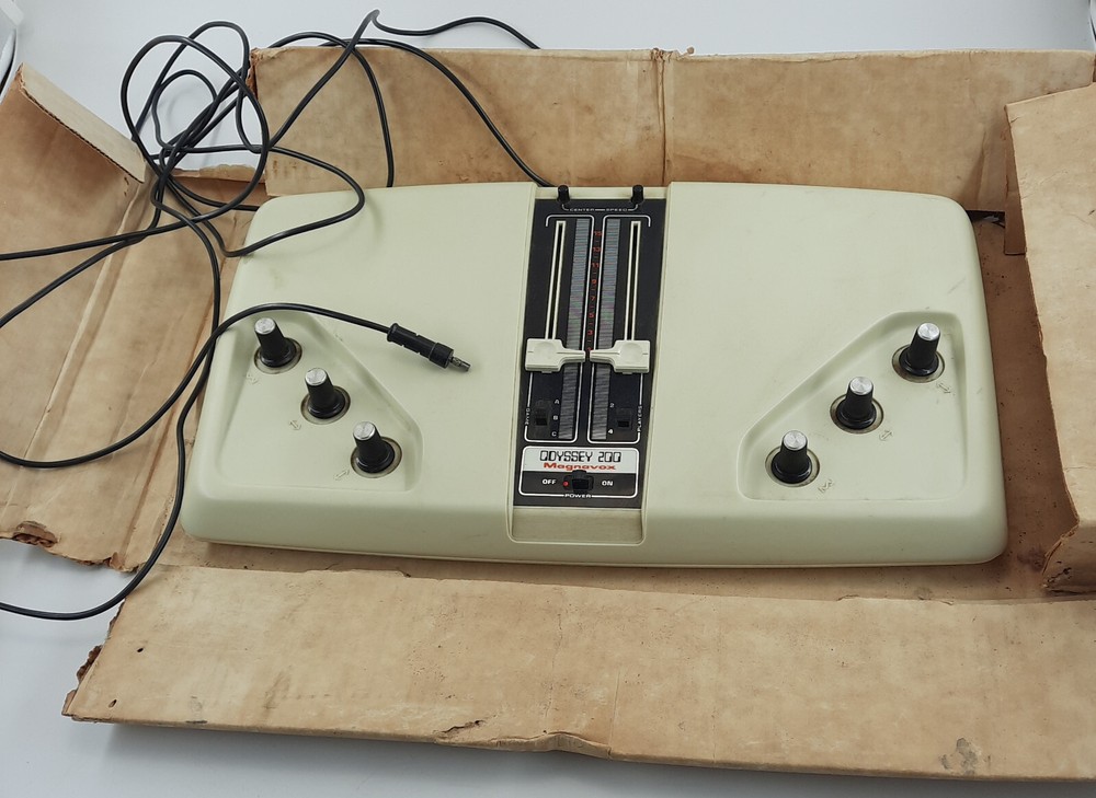Magnavox Odyssey 200 Video Game 1975 Console, Inspection Card, Half Box