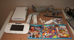 Nintendo Wii U Bundle +4 Games Splatoon Mario 3d World Smash Bros Bundle Console