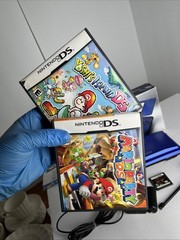 Nintendo DS NTR-001 w Box Charger Mario Party Yoshi’s Island & More TESTED/WORKS