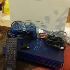 Rare Sony Playstation 2 Console PS2 SCPH-37000 Ocean Blue from Japan F/S USED