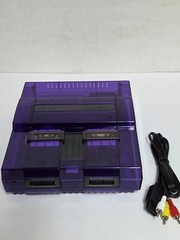 Custom Super Nintendo Transparent Purple/Smoke UPGRADED Triad Power Suppy