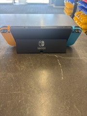 NINTENDO SWITCH OLED MODEL W/ NEON BLUE & NEON ORANGE JOY CONS