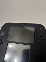 NINTENDO 2DS HANDHELD CONSOLE FTR-001 BLACK / RED WORKING NICE 1 Game & Stylus