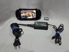 Sony PSP-1001 Black Handheld Console Wi-Fi With Charger And Memory Stick Tested