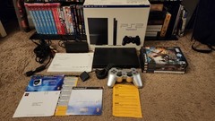 Sony PlayStation 2 PS2 Slim Black Console SCPH-75001 Complete in Box + Extras