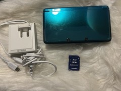 READ Nintendo US 3DS Aqua Blue For Parts/Repair Powers On