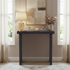 Console Table Wood with Storage Sofa Tables for Living Room Entryway Black