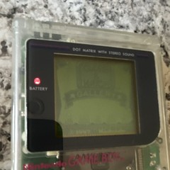 Nintendo Game Boy DMG-01 Clear Handheld Console Bundle w/ Case Manuals Cables