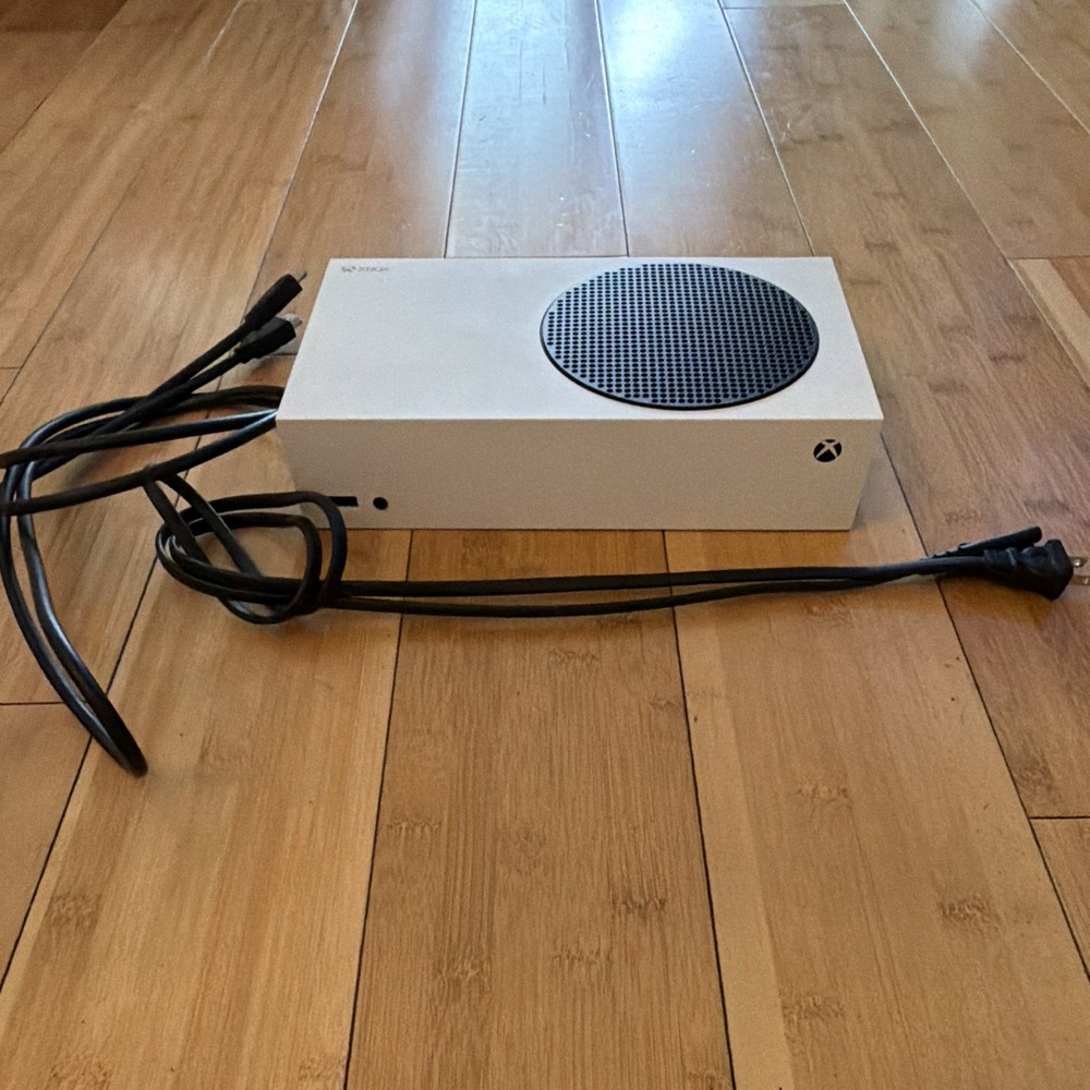 Microsoft Xbox Series S 512GB Video Game Console with power and hdmi cables.