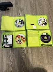 Microsoft XBOX 360 SLIM Black Console Bundle Xbox 360S with 4 Games TESTED works