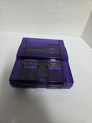 Custom Super Nintendo Transparent Purple/Smoke UPGRADED Triad Power Suppy