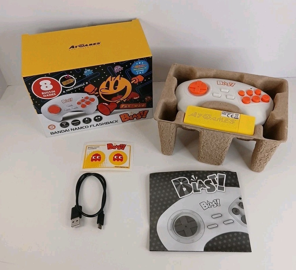 Bandai Namco Flashback Blast Pac-Man HDMI Dongle Video Game 8 Games Console