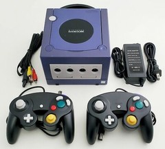 Nintendo GameCube DOL-001 Gaming System INDIGO Console 2 Controller Bundle GCN