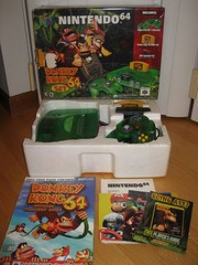 Nintendo Donkey Kong 64 Set Jungle Green Console CIB Complete In Box N64 Extras
