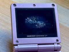 Nintendo Gameboy Advance SP AGS101 Pearl Pink Handheld w/ USB Cable & Battery