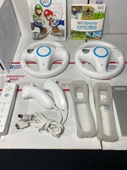 Nintendo Wii Bundle+ MARIO KART +Wheels+Wii Sports-EXCELLENT -NEXT DAY -WARRANTY