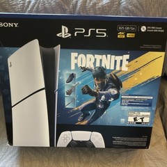 Sony PlayStation 5 Digital Edition Fortnite Bundle, White 825GB 4K HDR CFI-2115